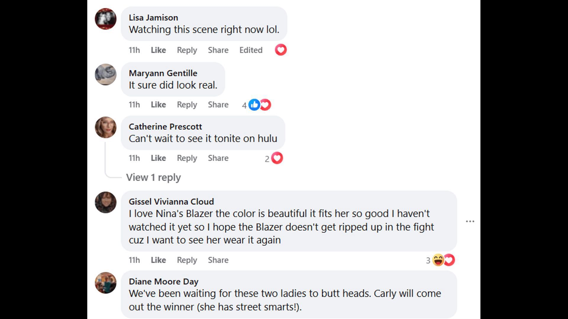 Fans voice their opinions about the fight scene (Image via Facebook/General Hospital Fans - Official)